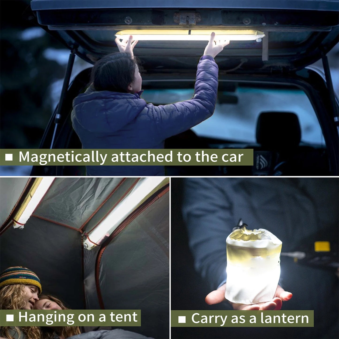 Selorss Rechargeable Portable Camping Light Waterproof Tent Lantern Outdoor