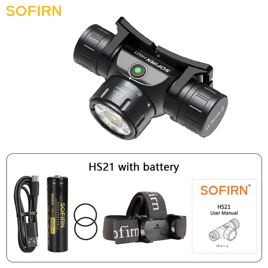Sofirn HS21 Rechargeable LED Headlamp With Infrared Switch for Hiking