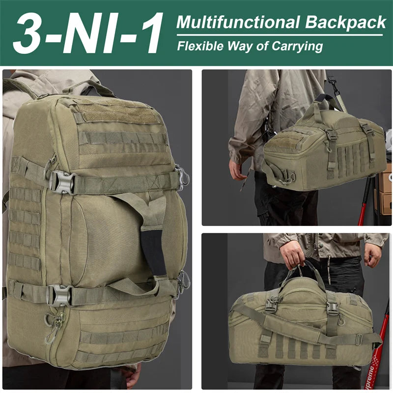 LQARMY Outdoor Tactical Backpack Molle Bag for Hiking Camping Travel