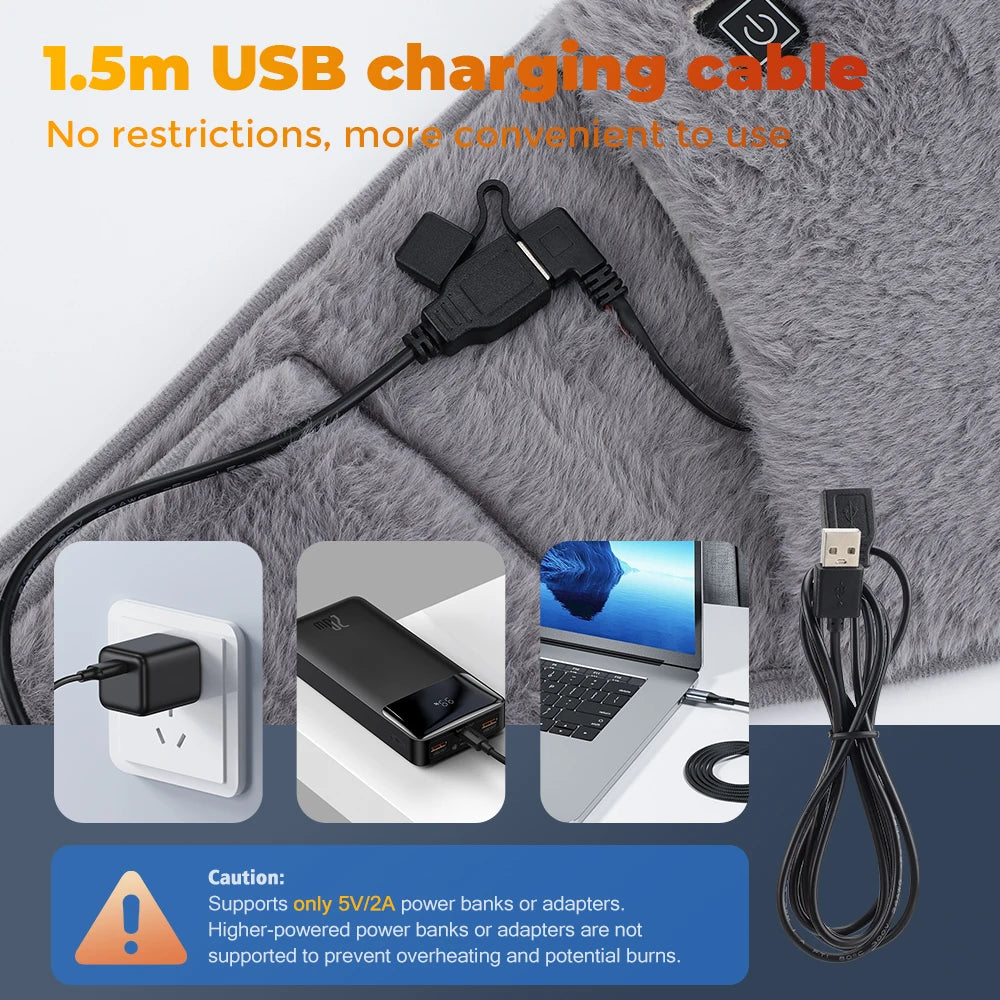 Electric Graphene Heating Pad USB Rechargeable Waist And Abdomen Warmer