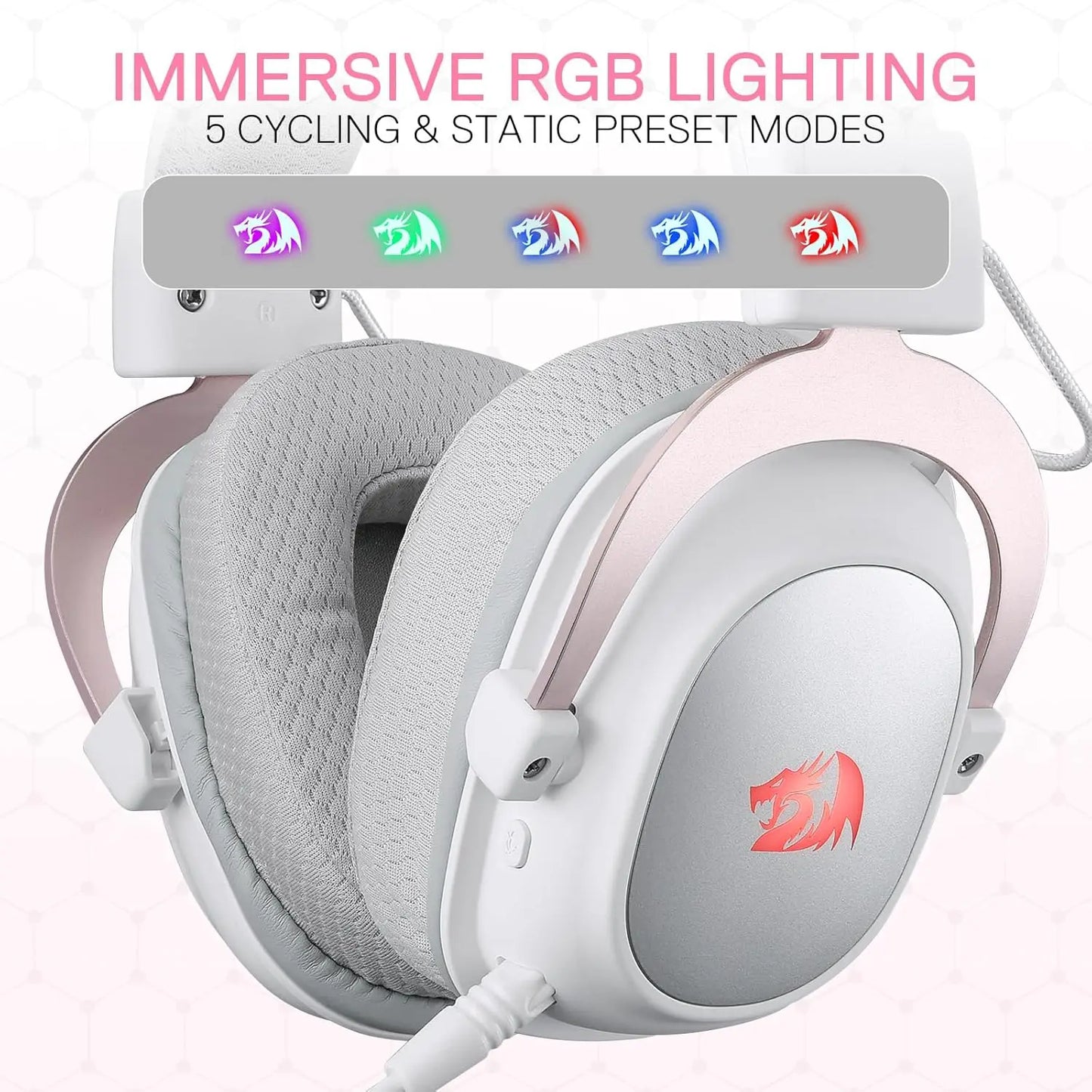 Redragon H510 Pro 3-Mode RGB Gaming Headset 7.1 Surround Sound