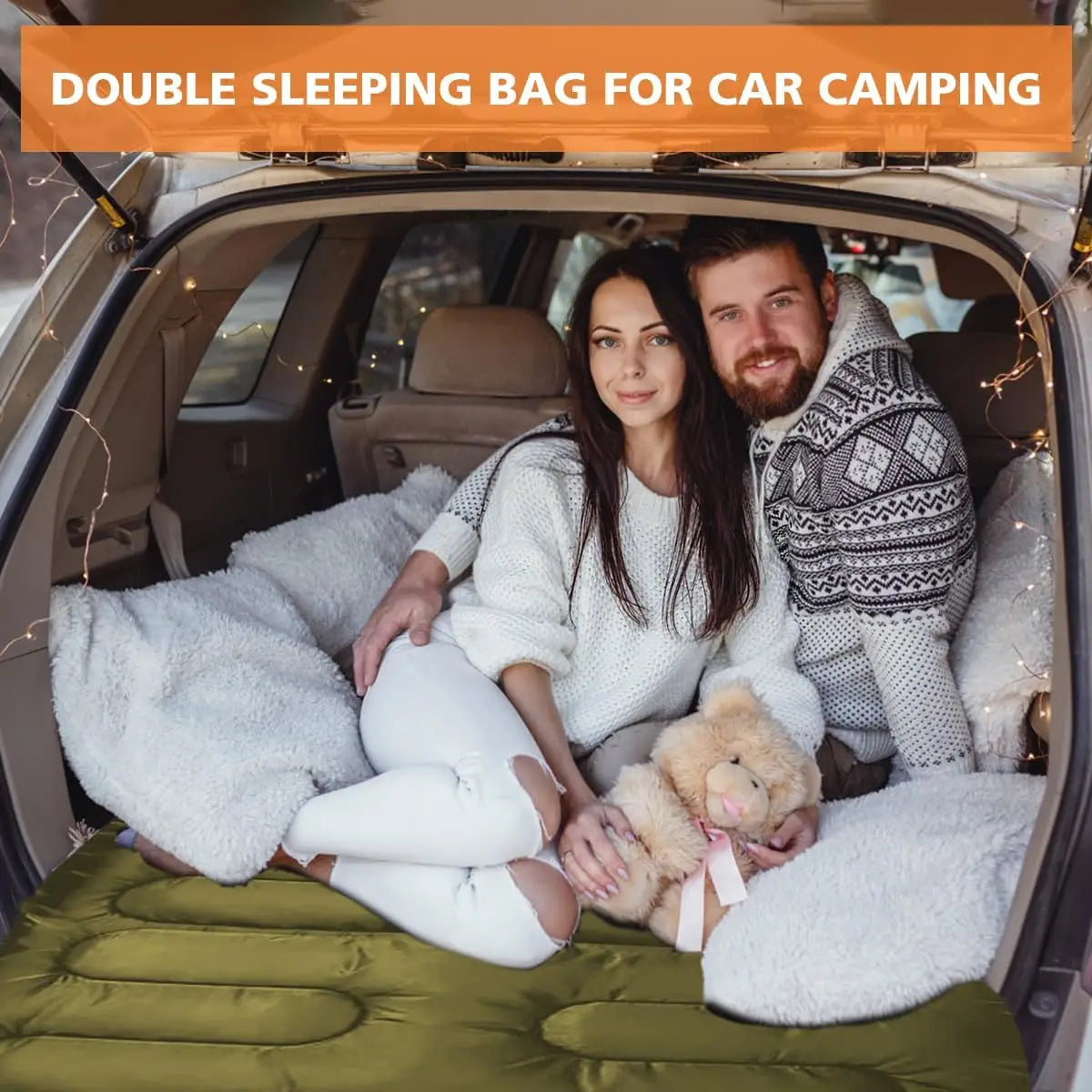 Double Camping Sleeping Bag Ultralight Waterproof 4 Season Backpacking