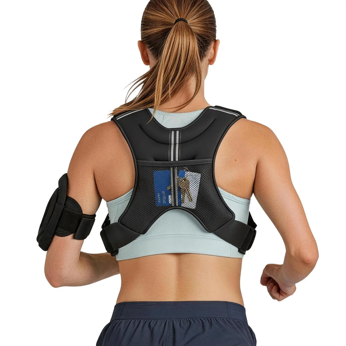 10 lbs Body Weight Vest for Men Women with Reflective Stripe, Adjustable Buckle, Workout Equipment for Strength Training, Running, Jogging, Fitness, Muscle Building, Weight Loss
