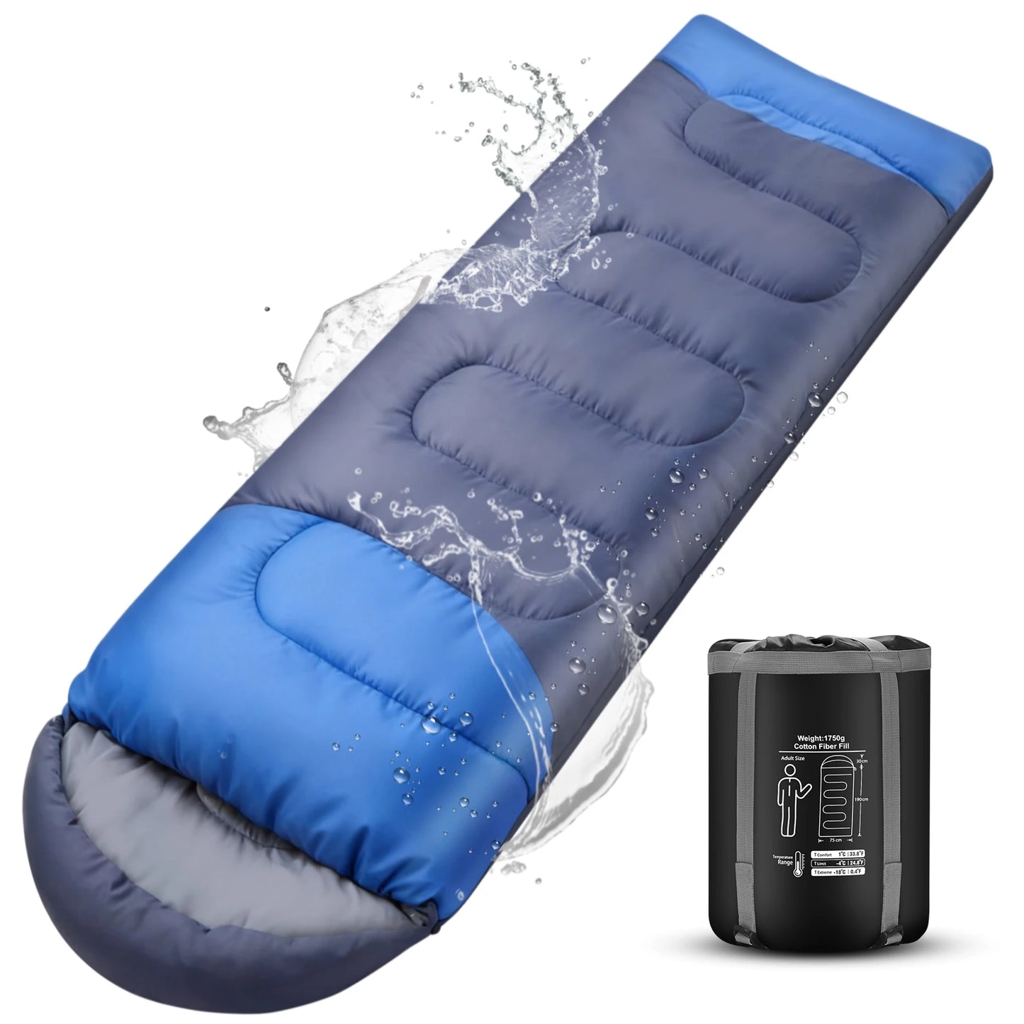 Camping Sleeping Bag Ultralight Waterproof Windproof 4 Season Warm
