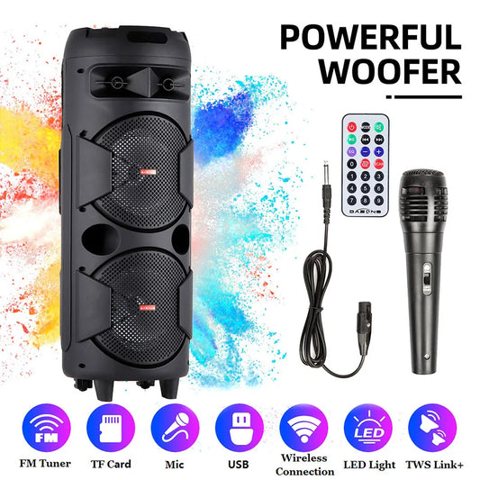 CURUK 5000W Bluetooth Speaker Subwoofer With Remote Microphone