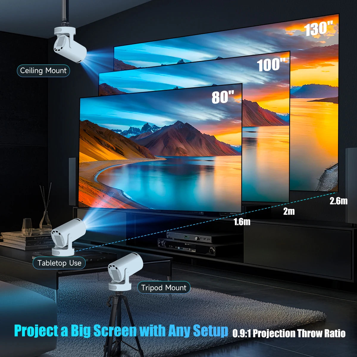 Magcubic HY300 Pro Projector 8K Android 14 8000 Lumens