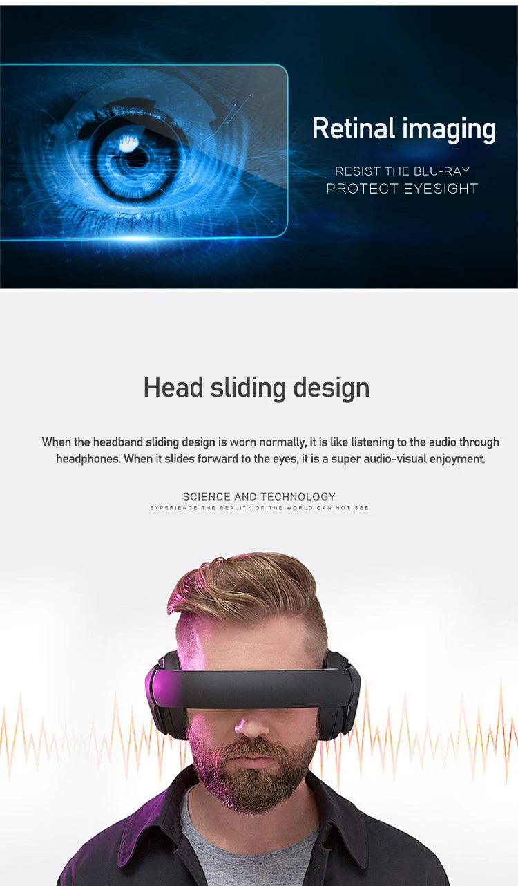 Verfans VR Headset With Audio Video 360 Panoramic 3D Theater
