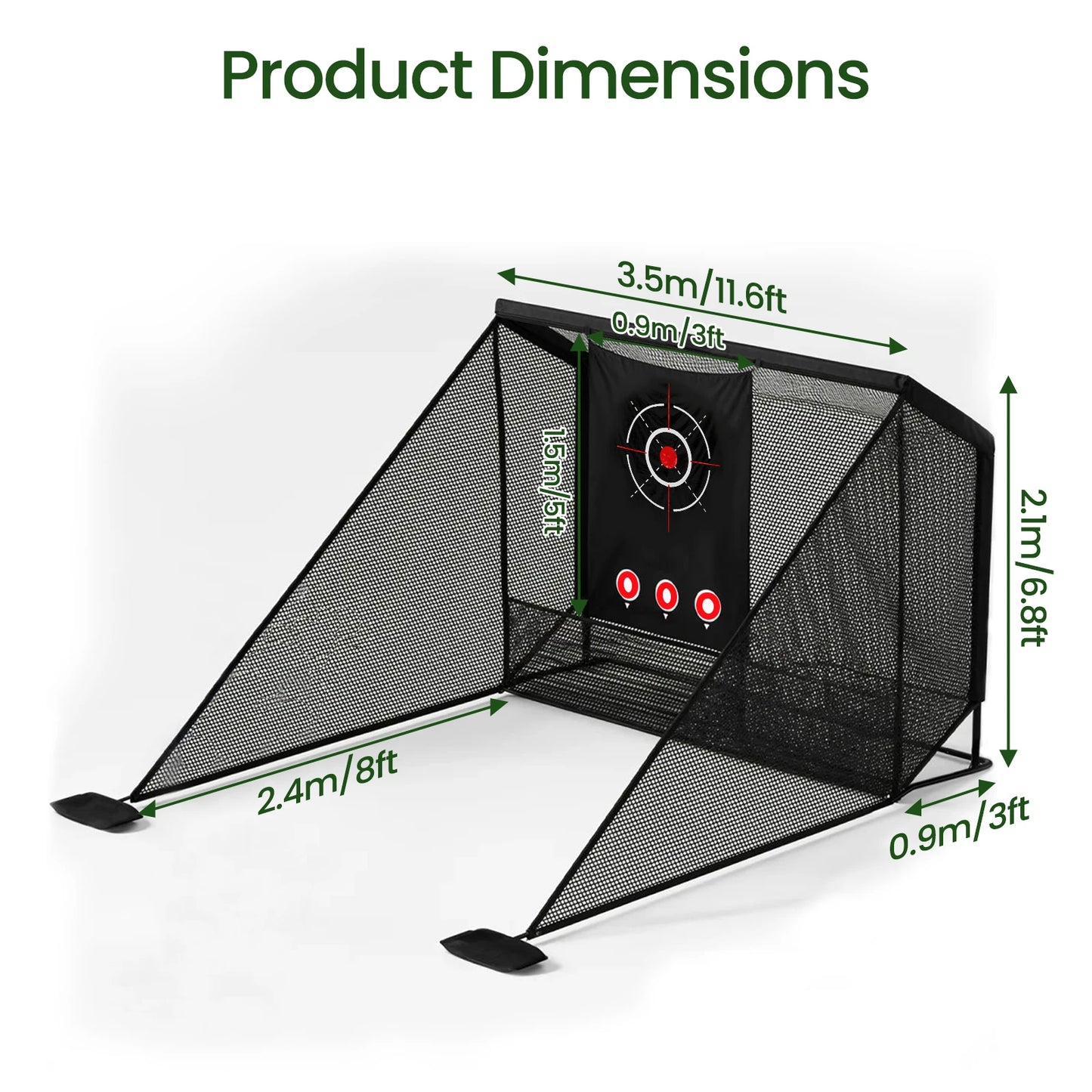 Premium Golf Hitting Net With Target Mat For Backyard Training