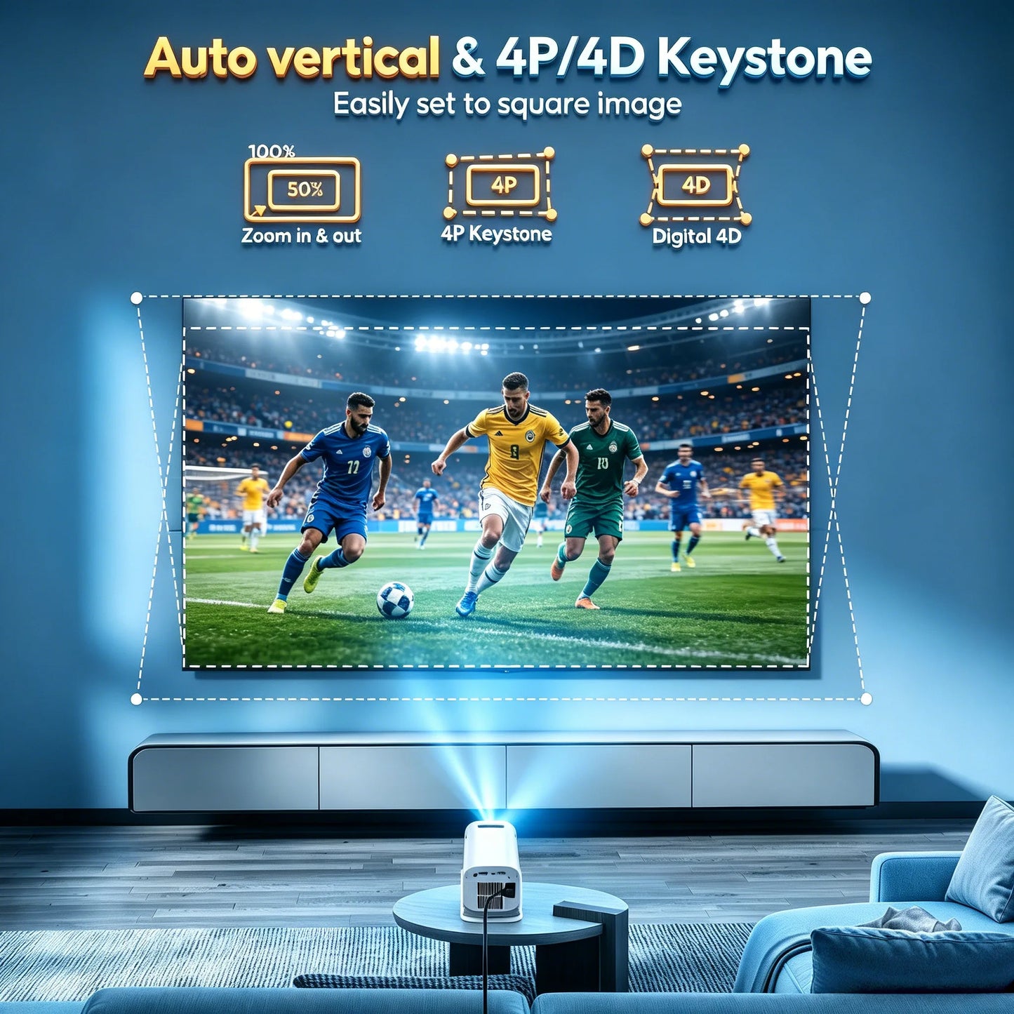 XGODY 4K LED Projector WiFi 6 Bluetooth 5.0 Home Theater