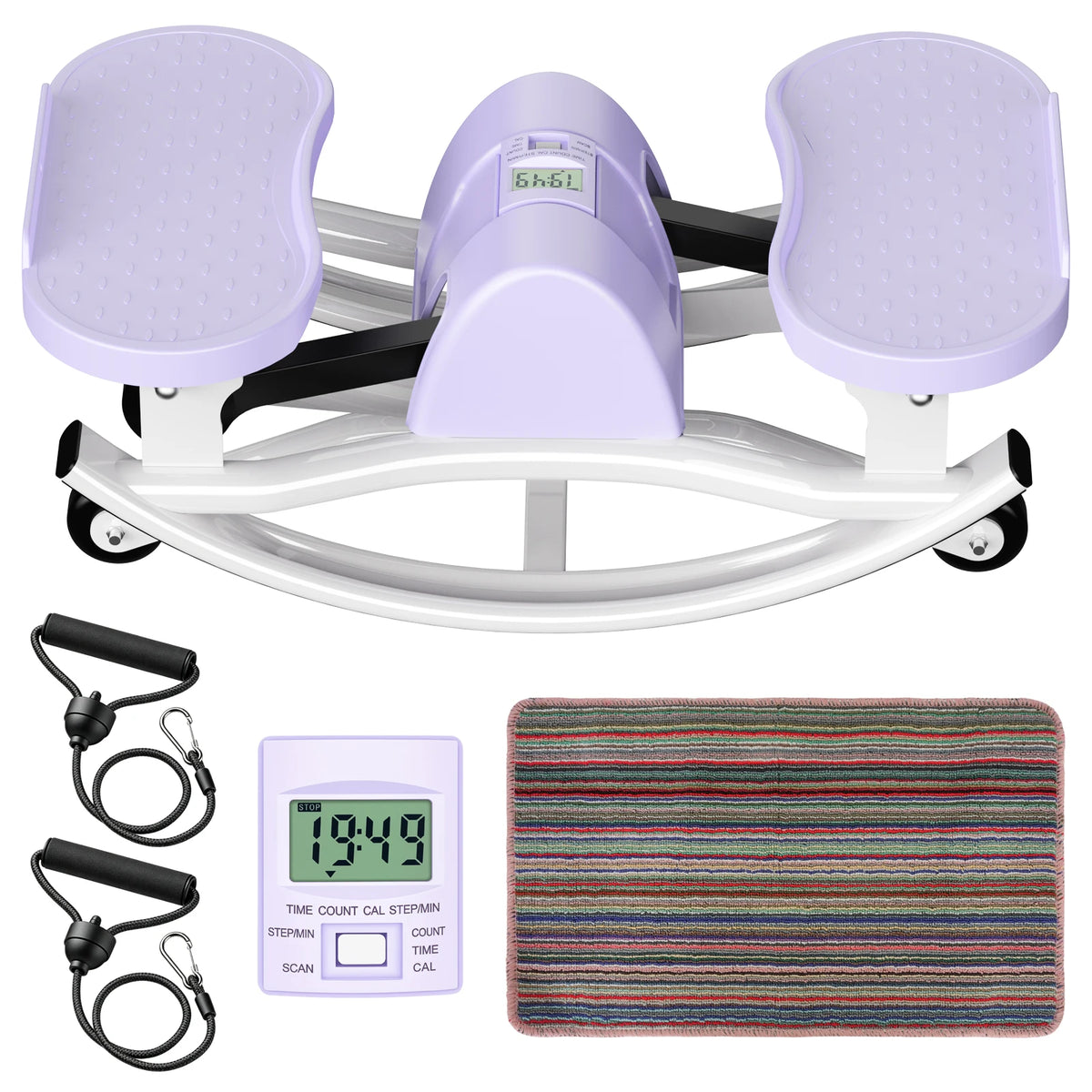 Twist Stepper Machine with Resistance Bands and Digital Display