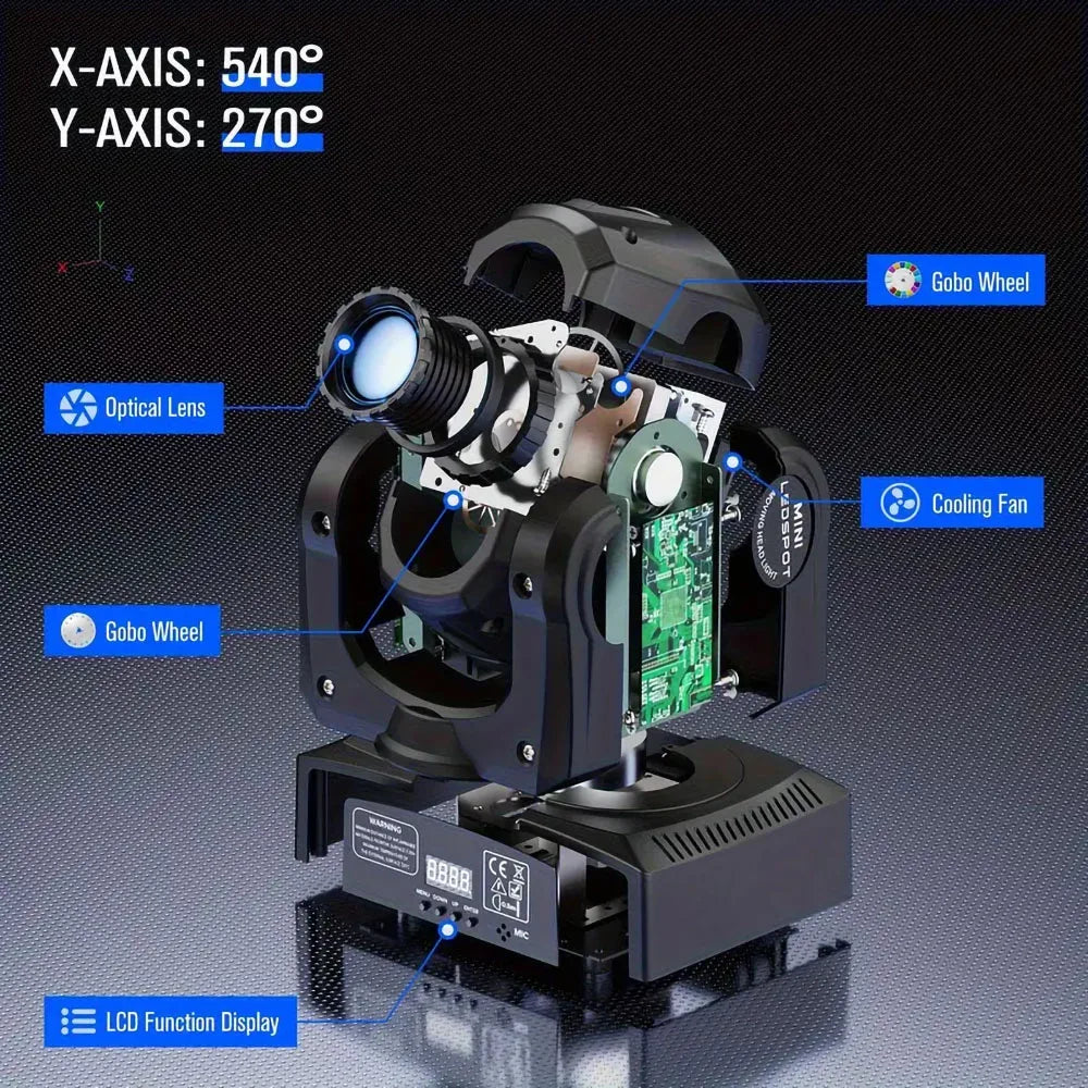 80W LED Moving Head Light DMX512 Gobo Beam Stage Light