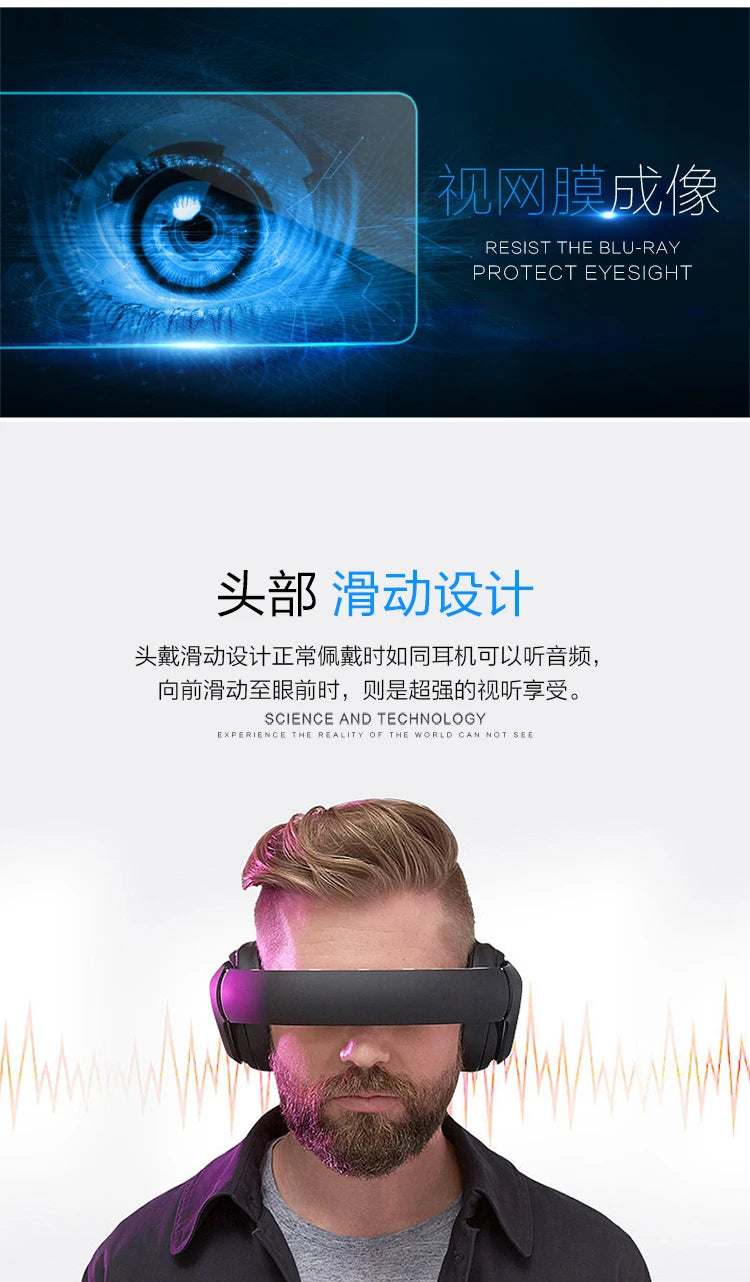 Verfans VR Headset With Audio Video 360 Panoramic 3D Theater