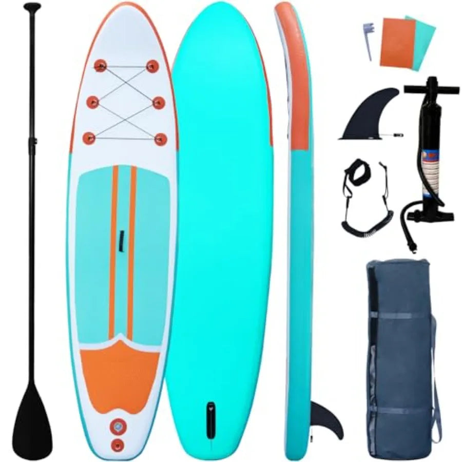 Inflatable Paddle Boards Ultra Stable Wide Design Blue PVC Material With Premium Accessories For Outdoor Water Sports