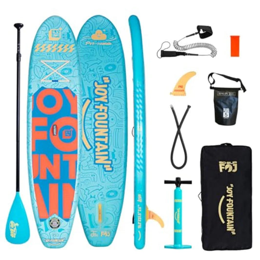 Inflatable Paddle Board For Outdoor Water Sports Ultra Lightweight Durable PVC High Stability Blue For Beginners