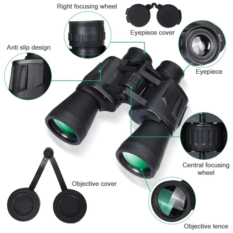 Binoculars With FMC Lens And Bak4 Prism For Adults