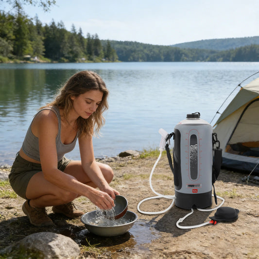 Bymaocar Portable Camp Shower With Air Pump For Outdoor Bathing