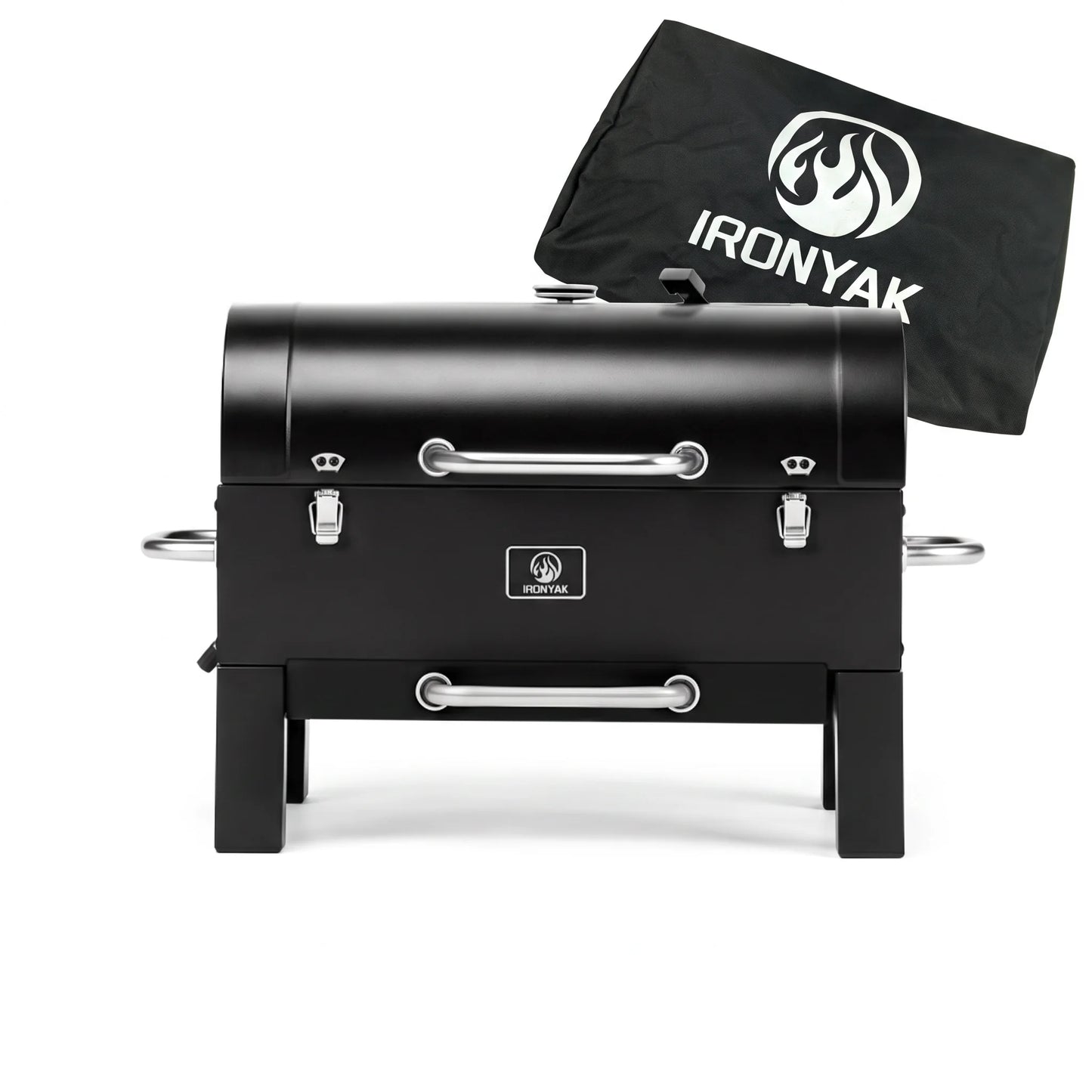 IRONYAK Portable Charcoal Grill Smoker Tabletop BBQ Outdoor Camping