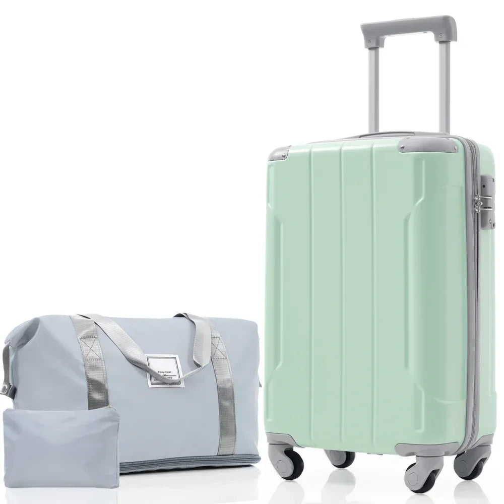 Carry On Luggage Set 3 Piece With Spinner Wheels ABS Hardshell