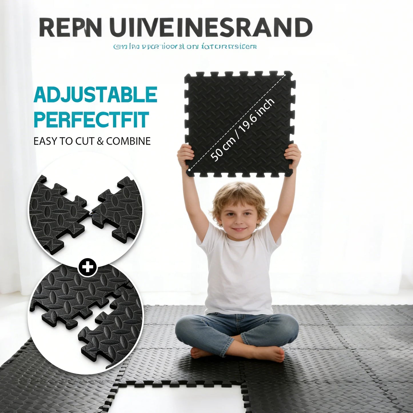 Eva Interlocking Puzzle Exercise Mat Home Gym Workout Flooring