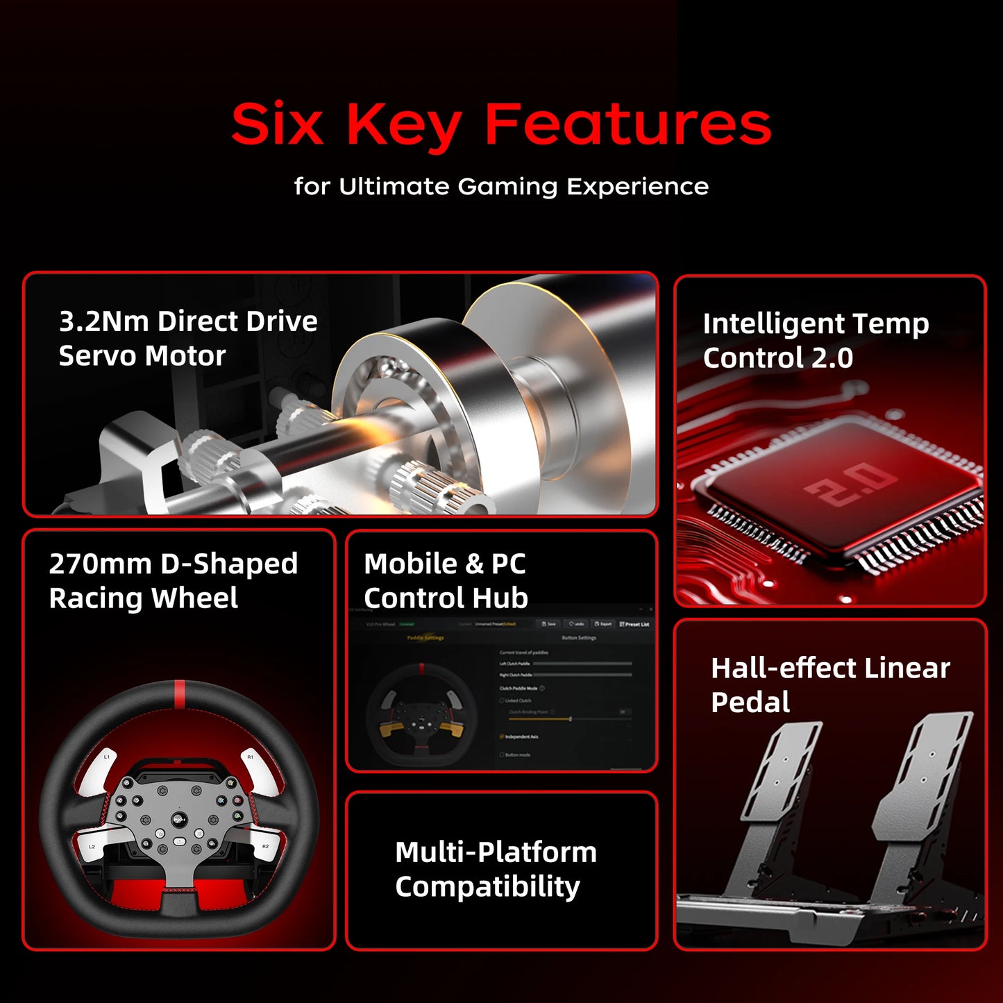 PXN V10 Ultra Direct Drive Racing Wheel for PC PS4 Xbox