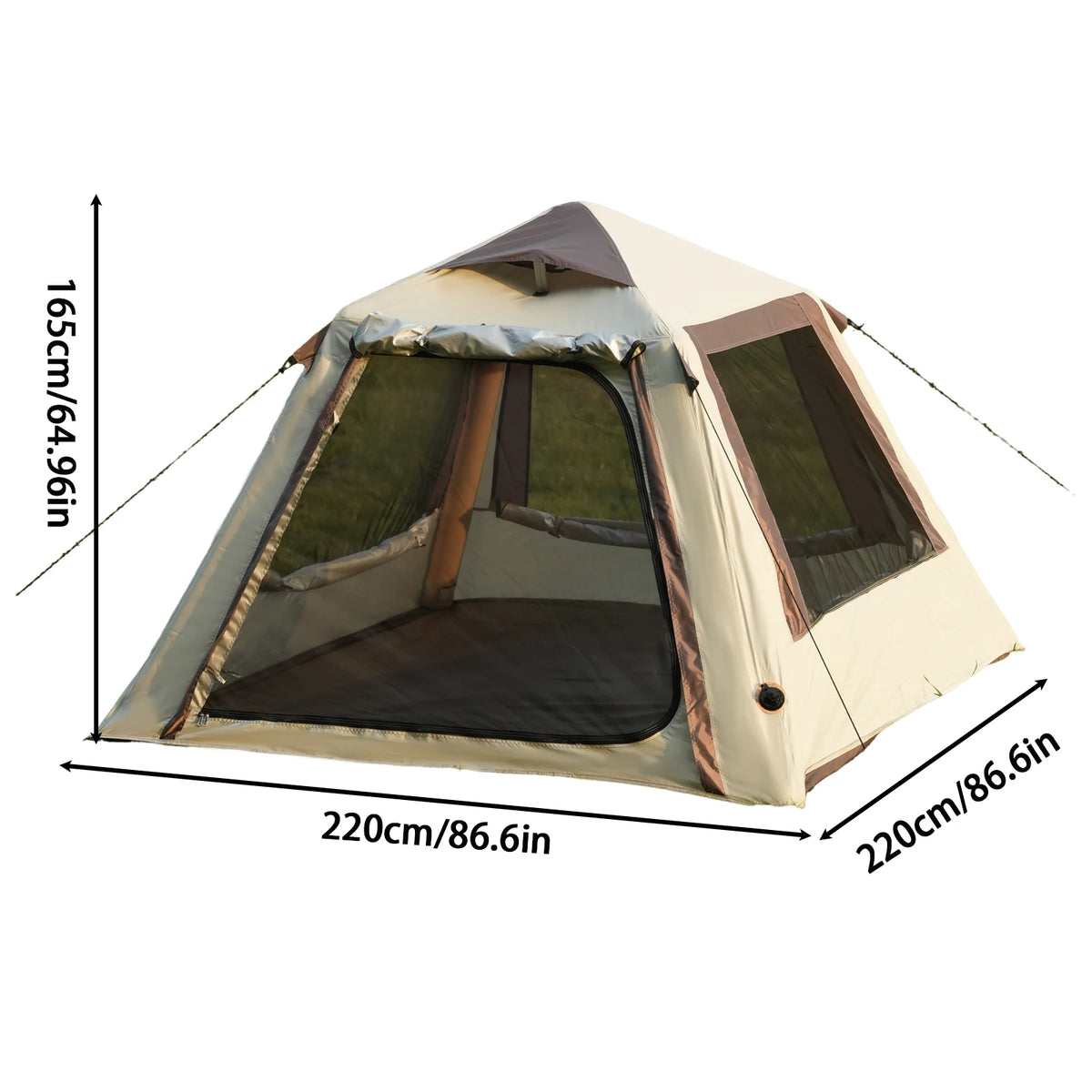 Pakicetus Inflatable Glamping Tent With Manual Pump And Weatherproof Design