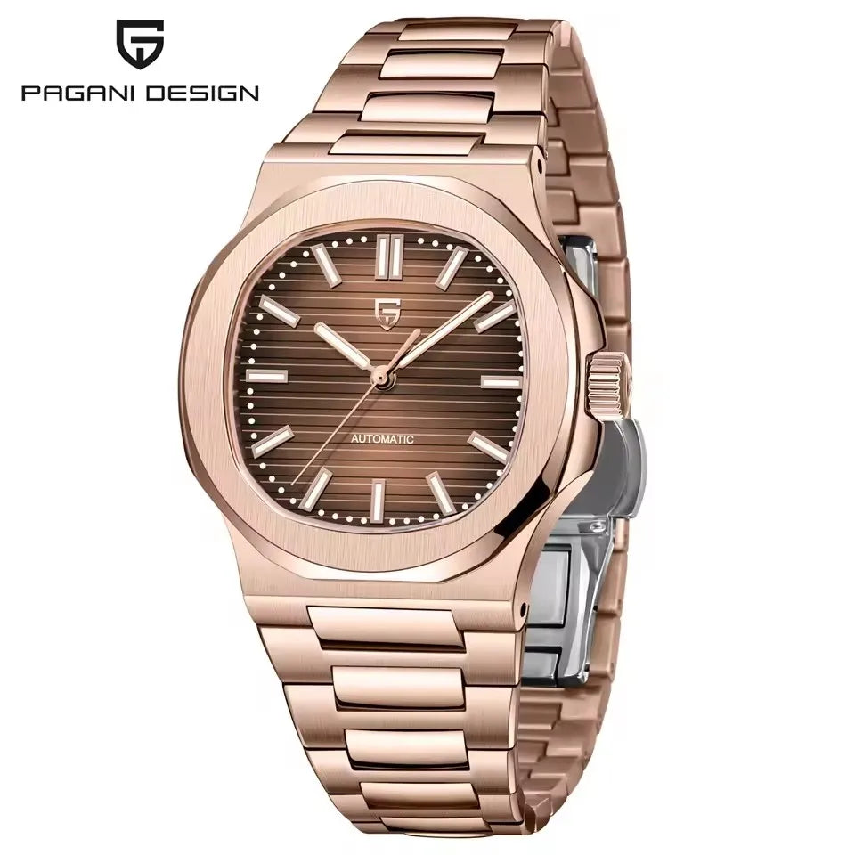 PAGANI DESIGN New Sporty Elegance Mechanical Watch Stainless Steel Luminous Man Watch Sapphire Seagull ST16 Movt Men's Watches