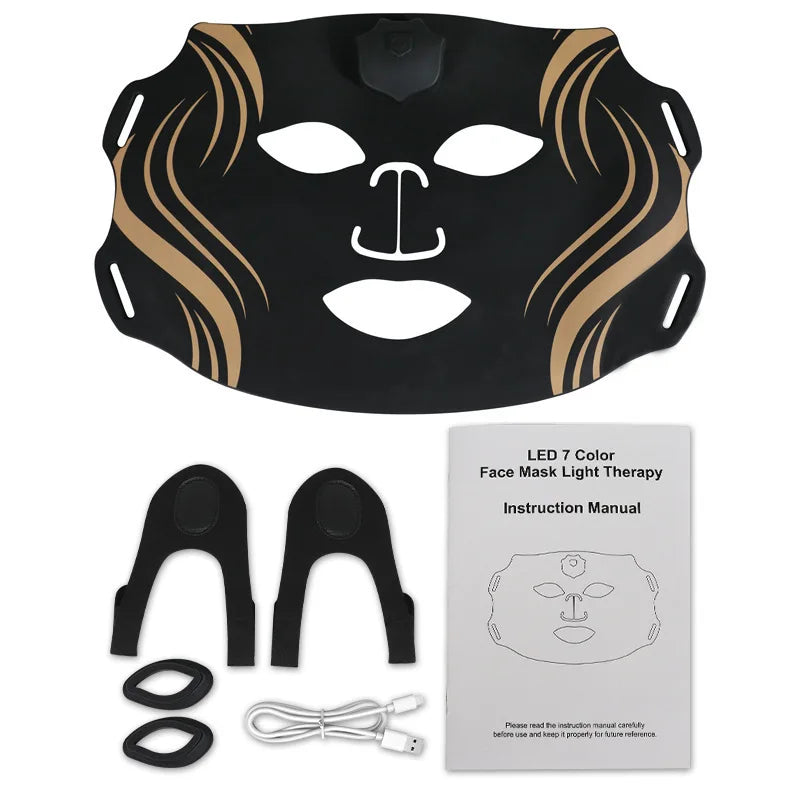 USB Rechargeable LED Face Mask With Adjustable Headband For Skin Rejuvenation