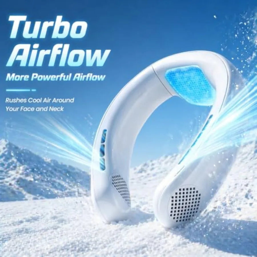 Neck Air Conditioner With Semiconductor Cooling Plate Wearable Neck Fan