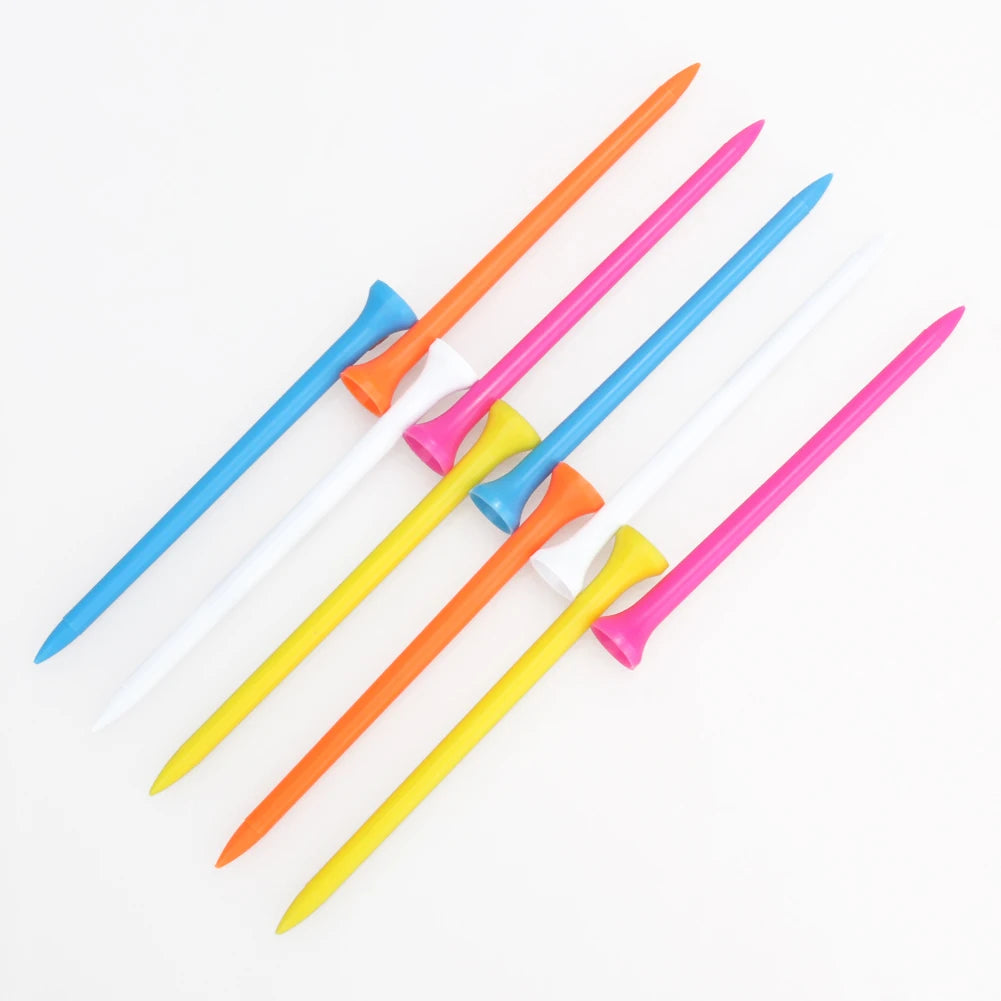 NovaSphere 100pcs Pack 100mm Mixed Color Plastic Golf Tees Training Aid Portable For Beginners And Pros