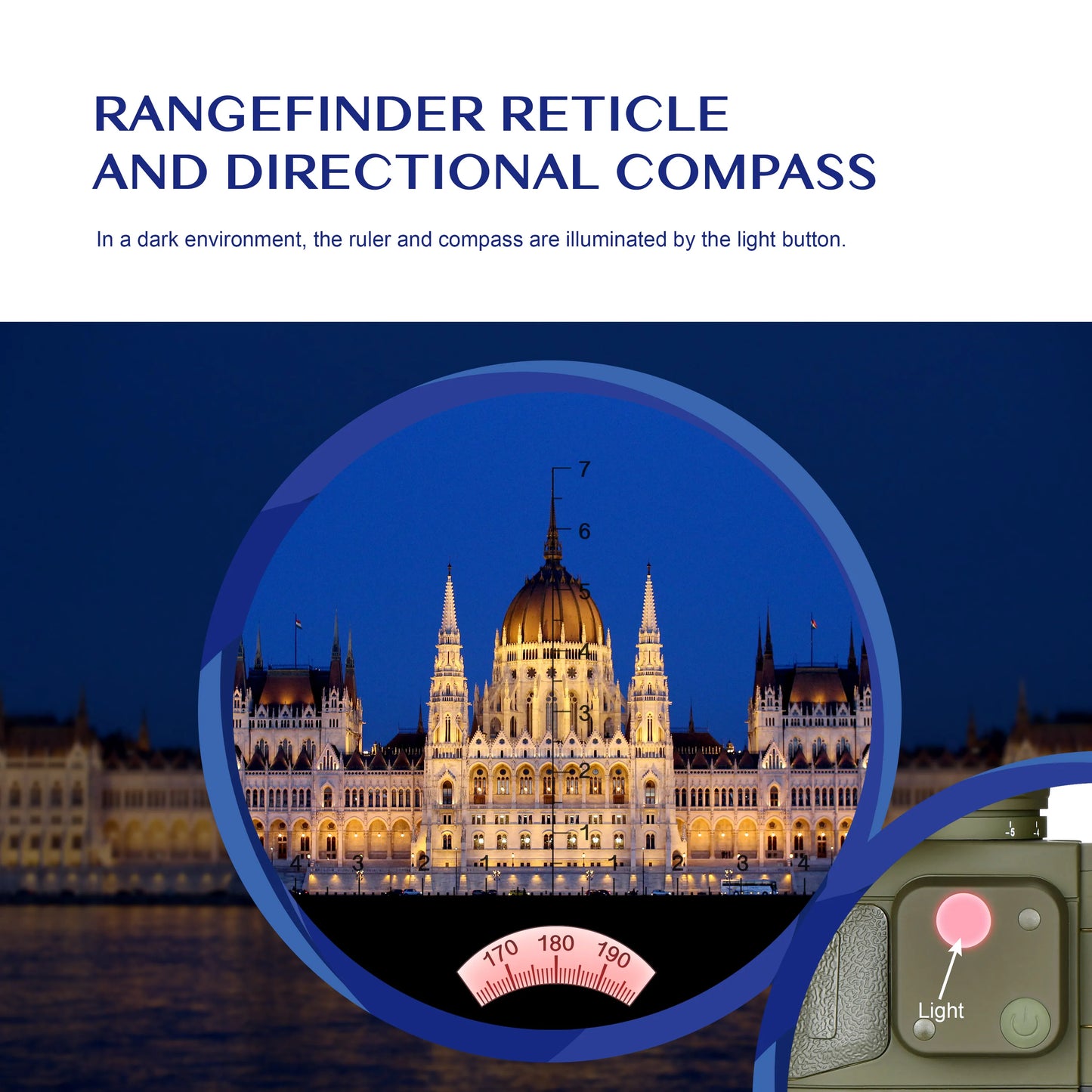 Marine Binoculars With Rangefinder And Compass FMC Lens Waterproof