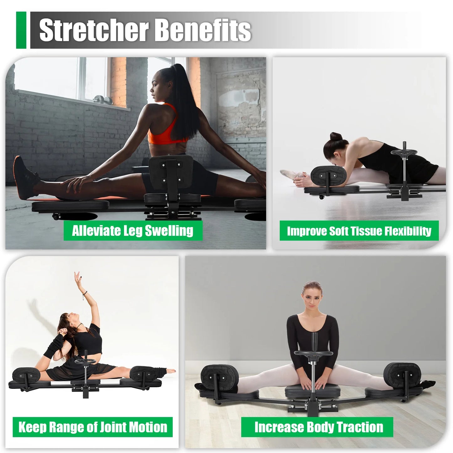Horizontal Cross Shaped Leg Stretcher For Flexibility And Yoga
