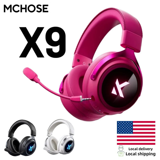 MCHOSE X9 Wireless Gaming Headset 7.1 Surround Sound Bluetooth 5.3