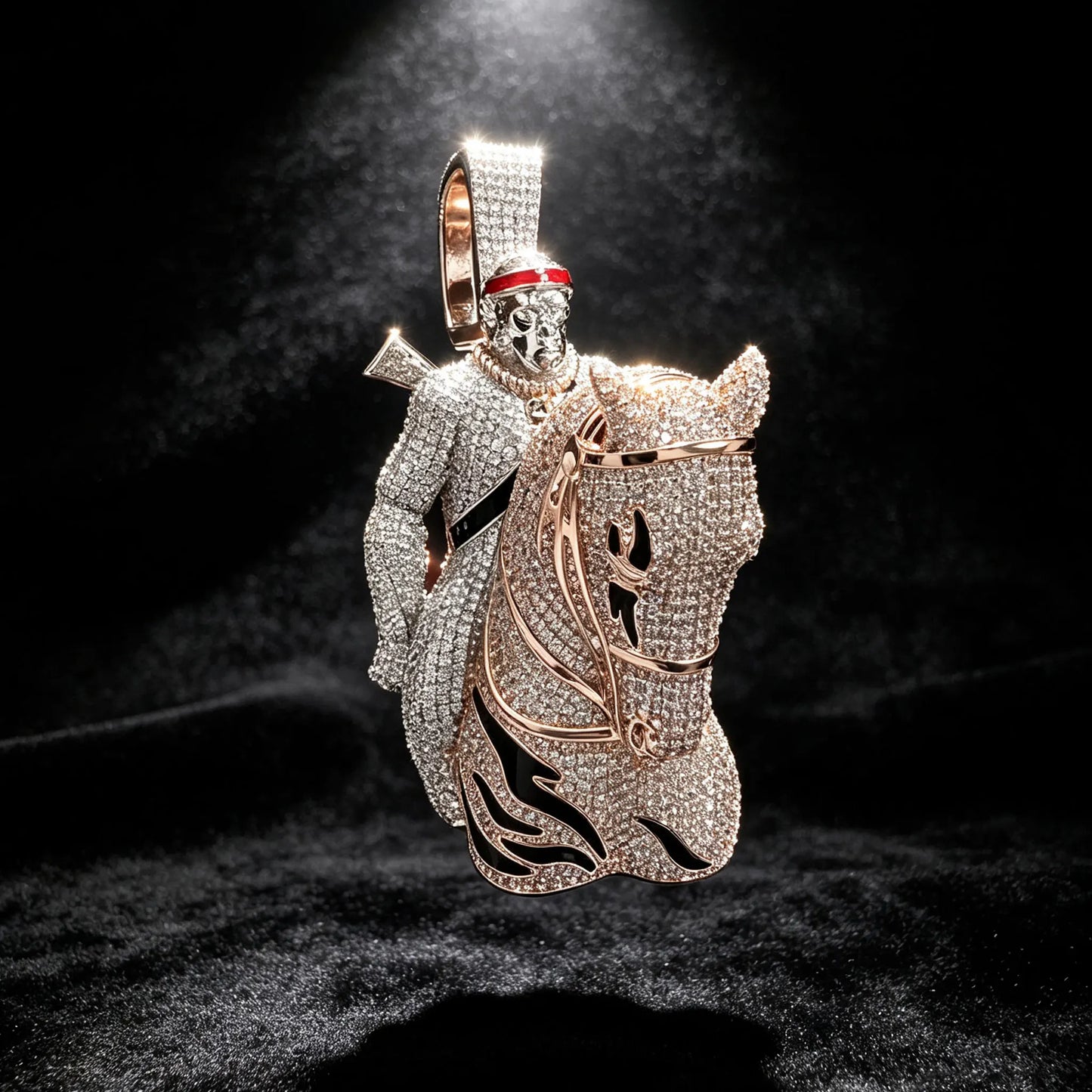Lyee Cyee Designer Gorilla Pendant With Cubic Zirconia Accent