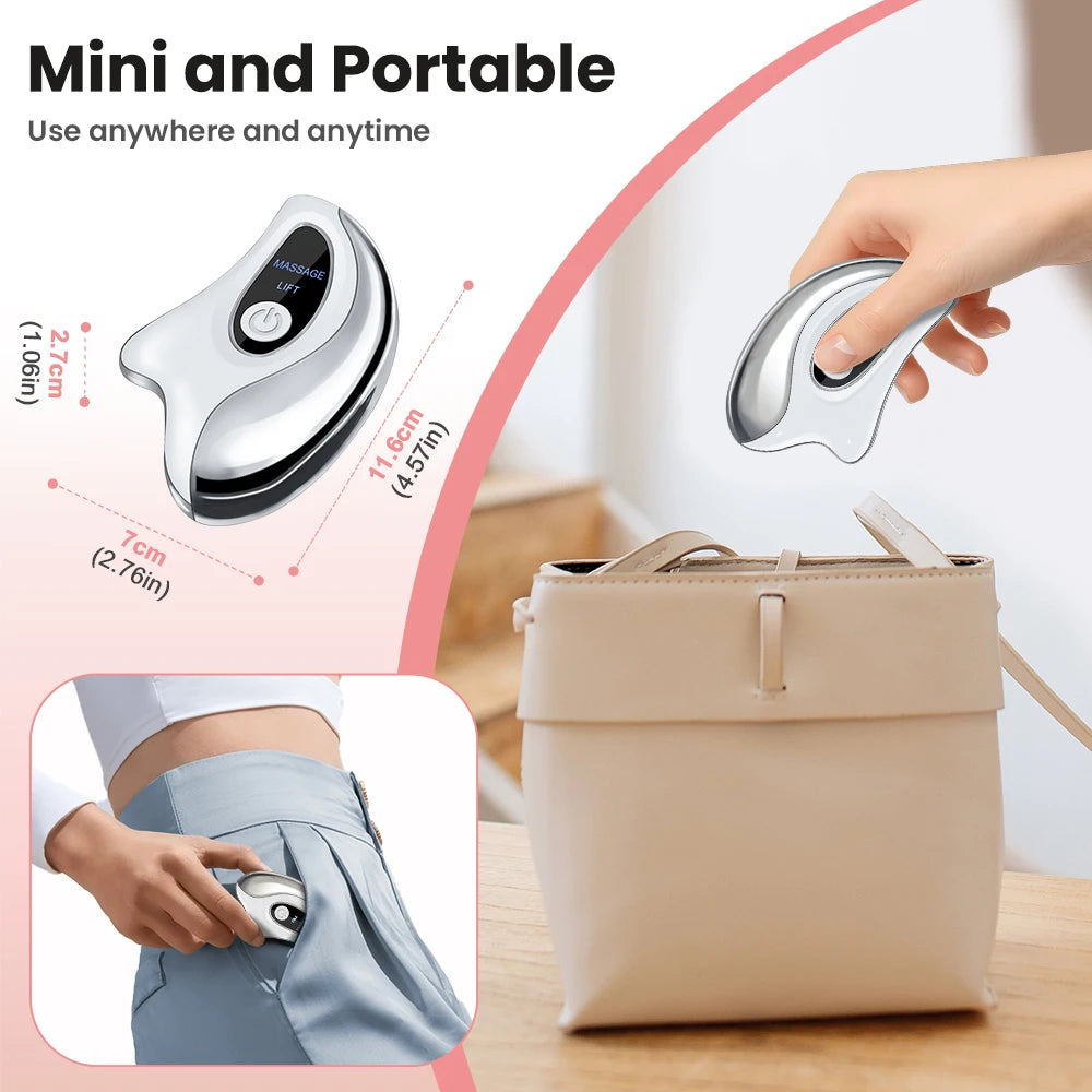 Hailicare Heated Vibration Gua Sha Face Massager For Lifting