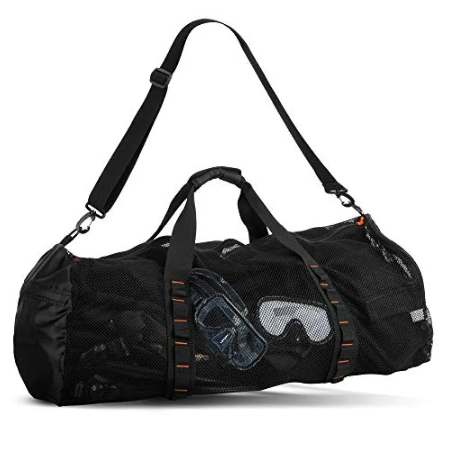 90L Mesh Duffle Bag For Scuba Gear And Snorkeling Equipment Large Capacity Beach And Water Sports Tote For Divers