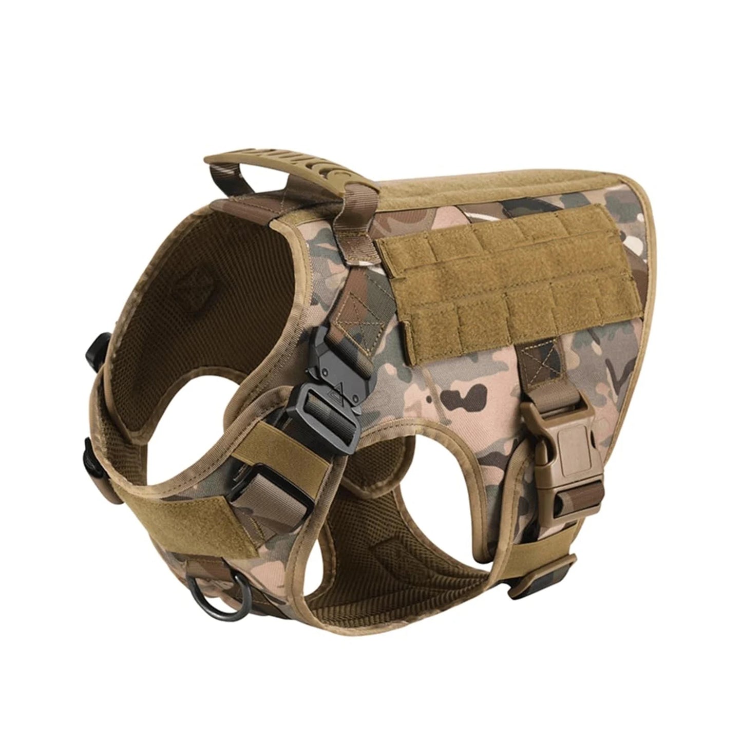 MOLLE Tactical Dog Harness With Padded Quick Release Buckles
