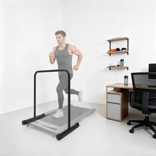 Adjustable Gym Safety Handrail 31.4-37.4in, Home Office & Gym Safety Handrail Stand with Anti-Slip Rubber for Treadmill