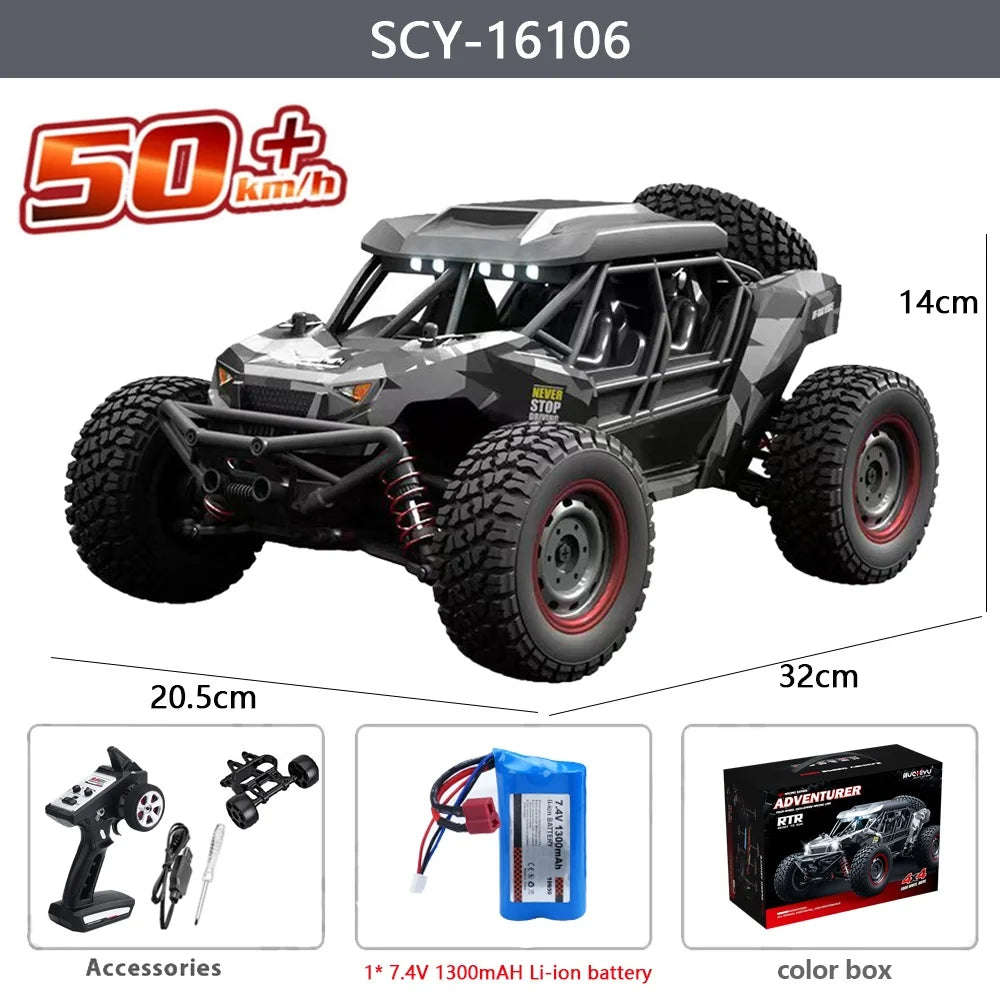 WLtoys 16106 1to16 50KMH 4WD RC Car With LED Remote