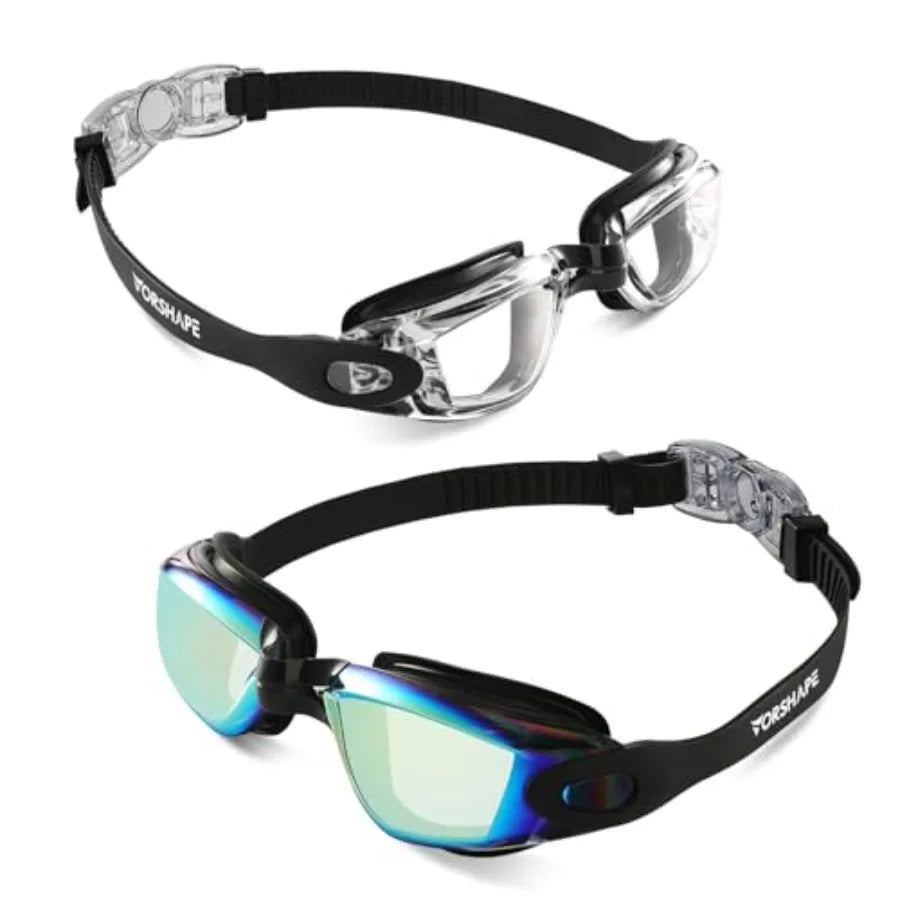 Anti Fog Swimming Goggles 2 Pack No Leaking UV Protection For Men Women Youth Everyday Wear