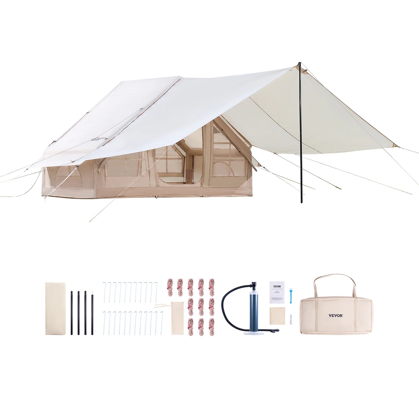 SucceBuy Inflatable Tent Easy Setup Blow Up Tent Includes Pump