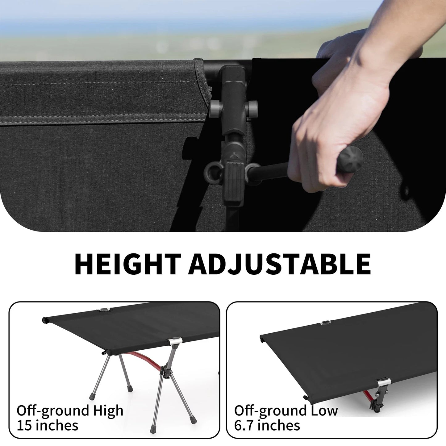 Westtune Ultra Light Aluminum Alloy Portable Folding Marching Bed Camping