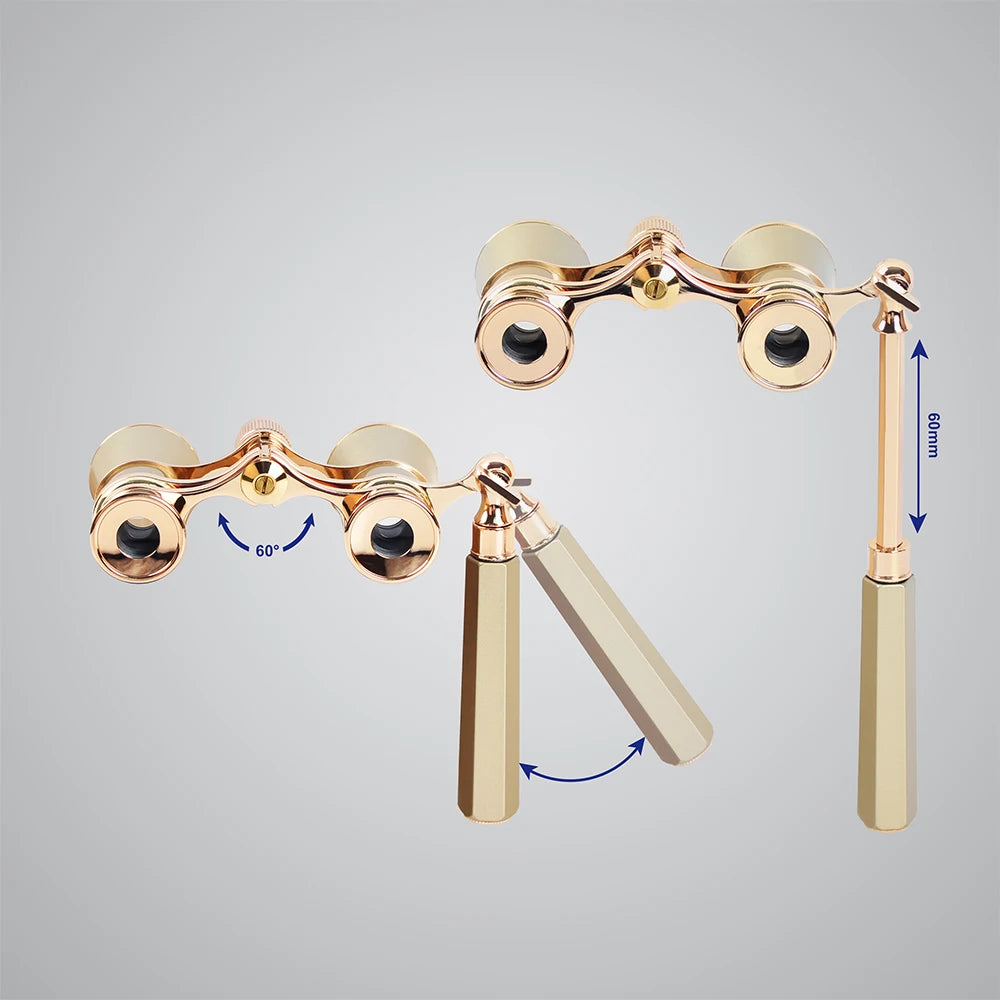 Opera Glasses Theater Binoculars With Foldable Extendable Handle