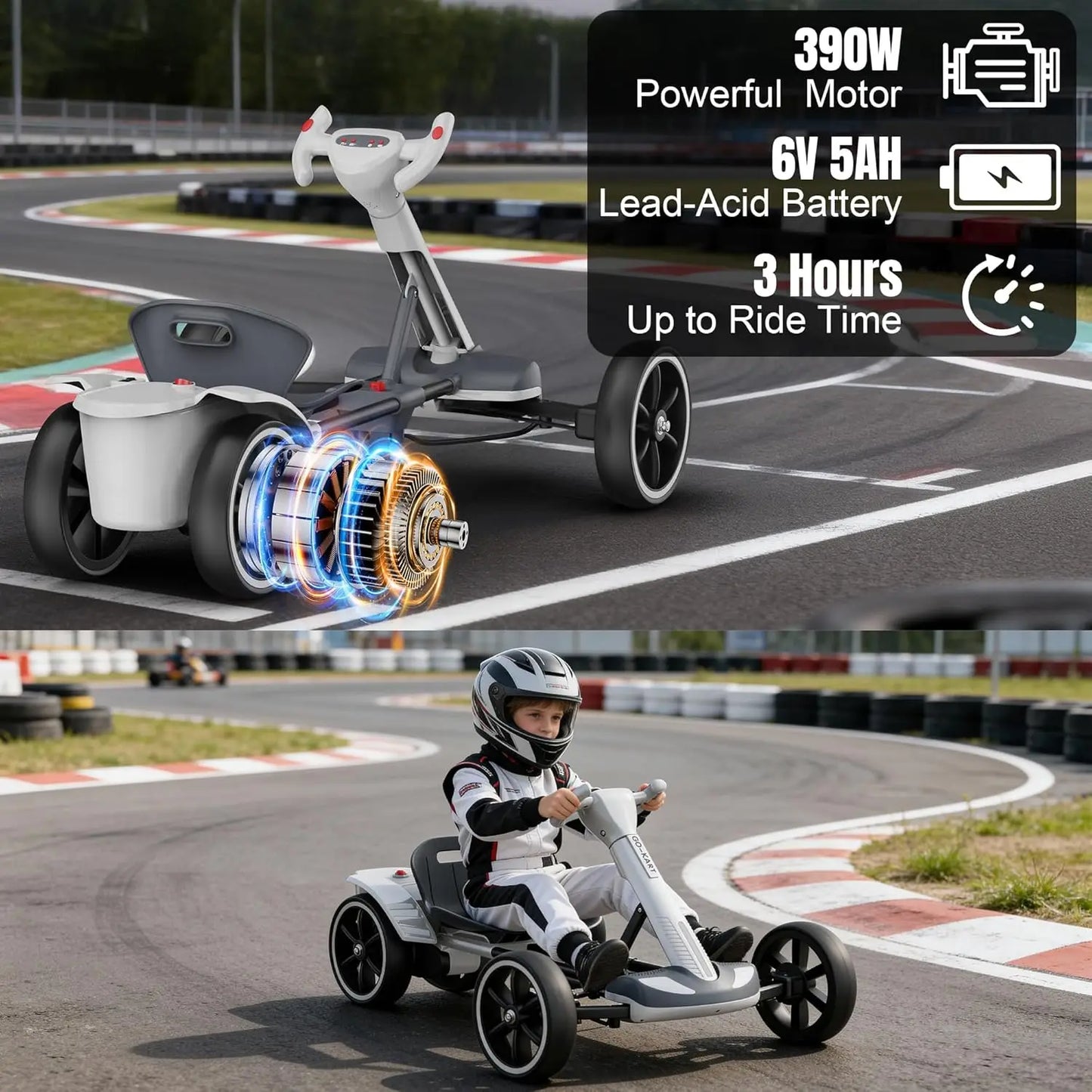 Foldable Remoto Electric Go Kart With Bluetooth