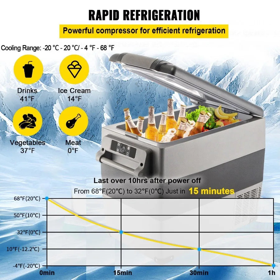 Dual Zone 58 Qt Portable Refrigerator Freezer 12V 24V
