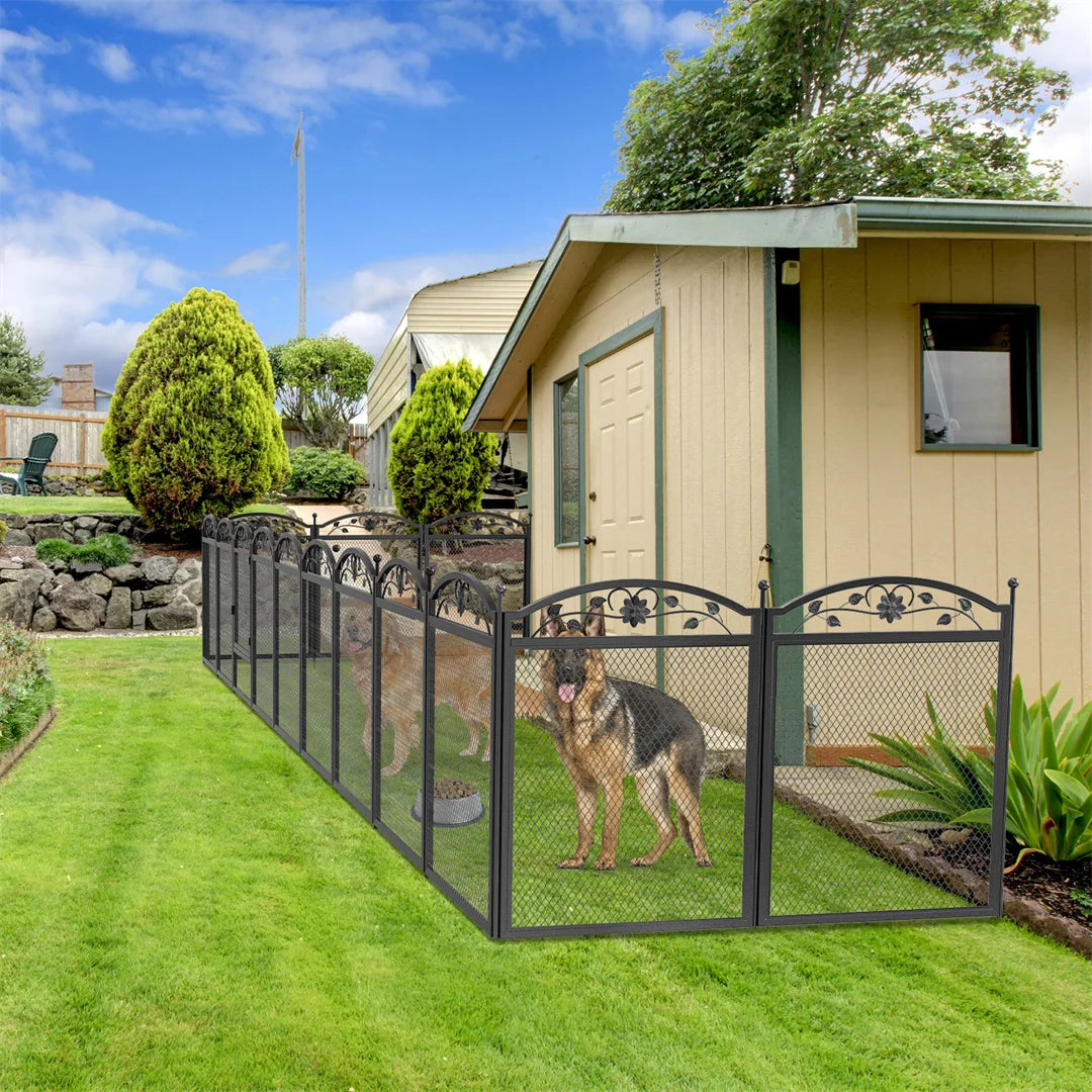 BINGOPAW Heavy Duty 8 Panel Dog Playpen With Waterproof Whelping Pad For Breeders And Pet Parents