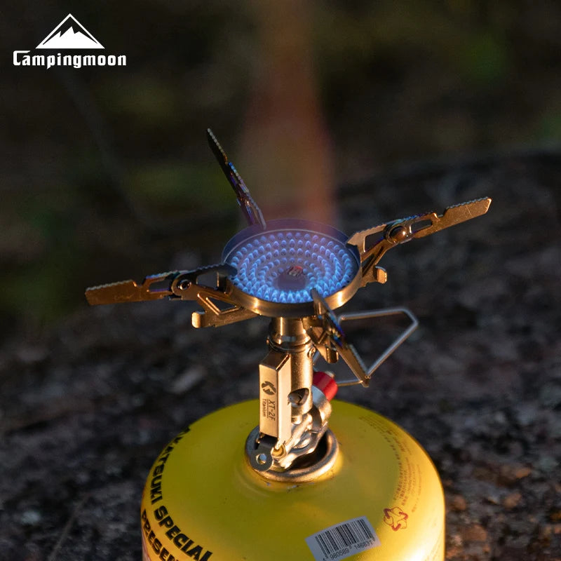 Campingmoon Portable Titanium Rocket Stove Outdoor Hiking Camping Mountaineering