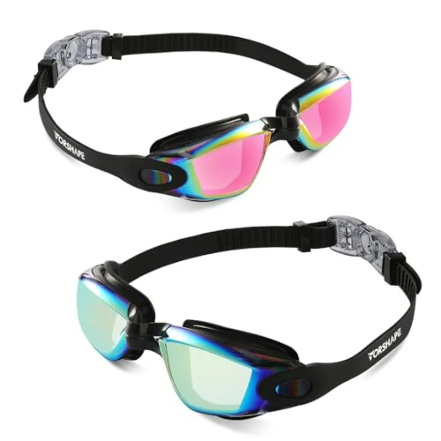 Anti Fog Swimming Goggles 2 Pack No Leaking UV Protection For Men Women Youth Everyday Wear