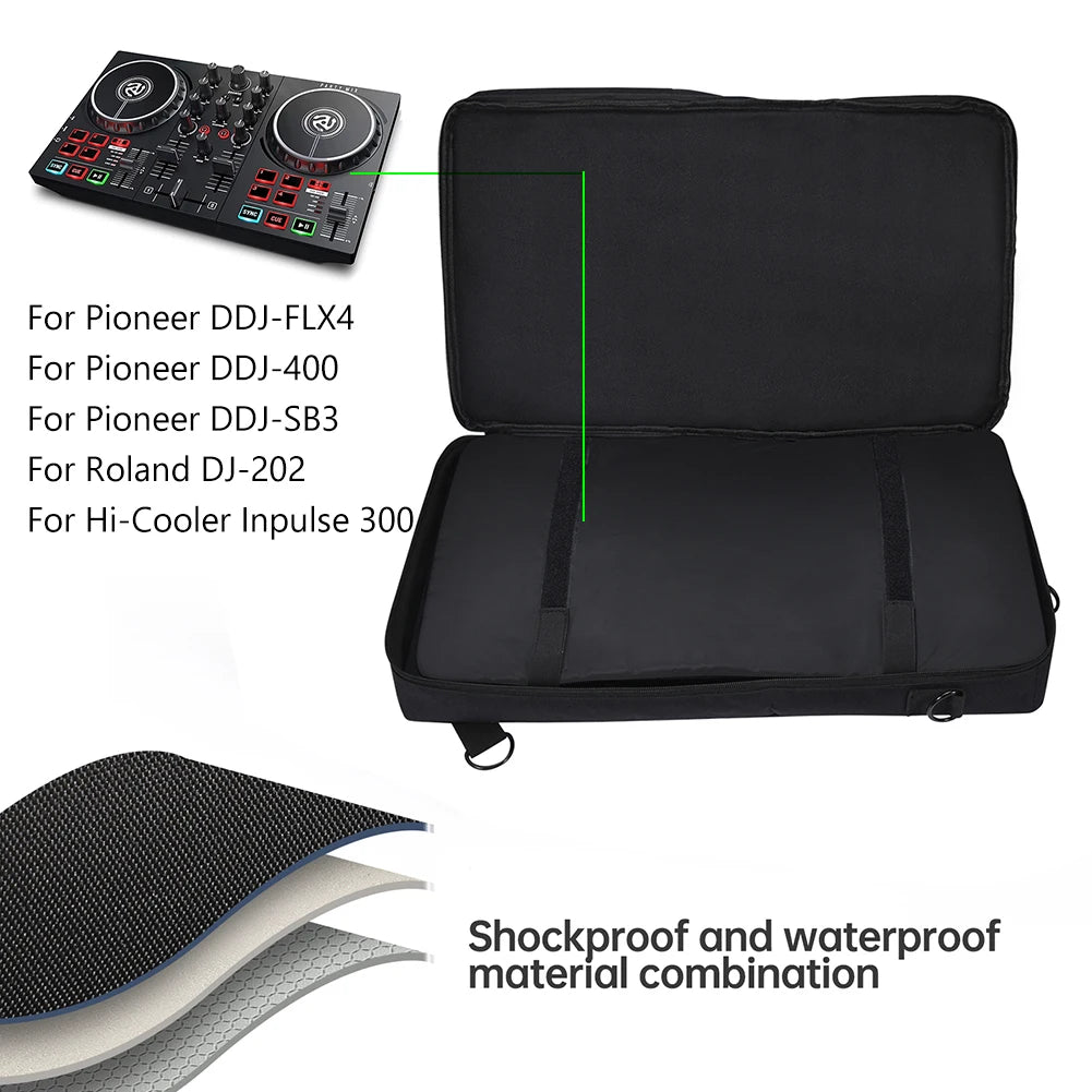 Shunmaii Portable DJ Controller Padded Storage Bag Dustproof Case