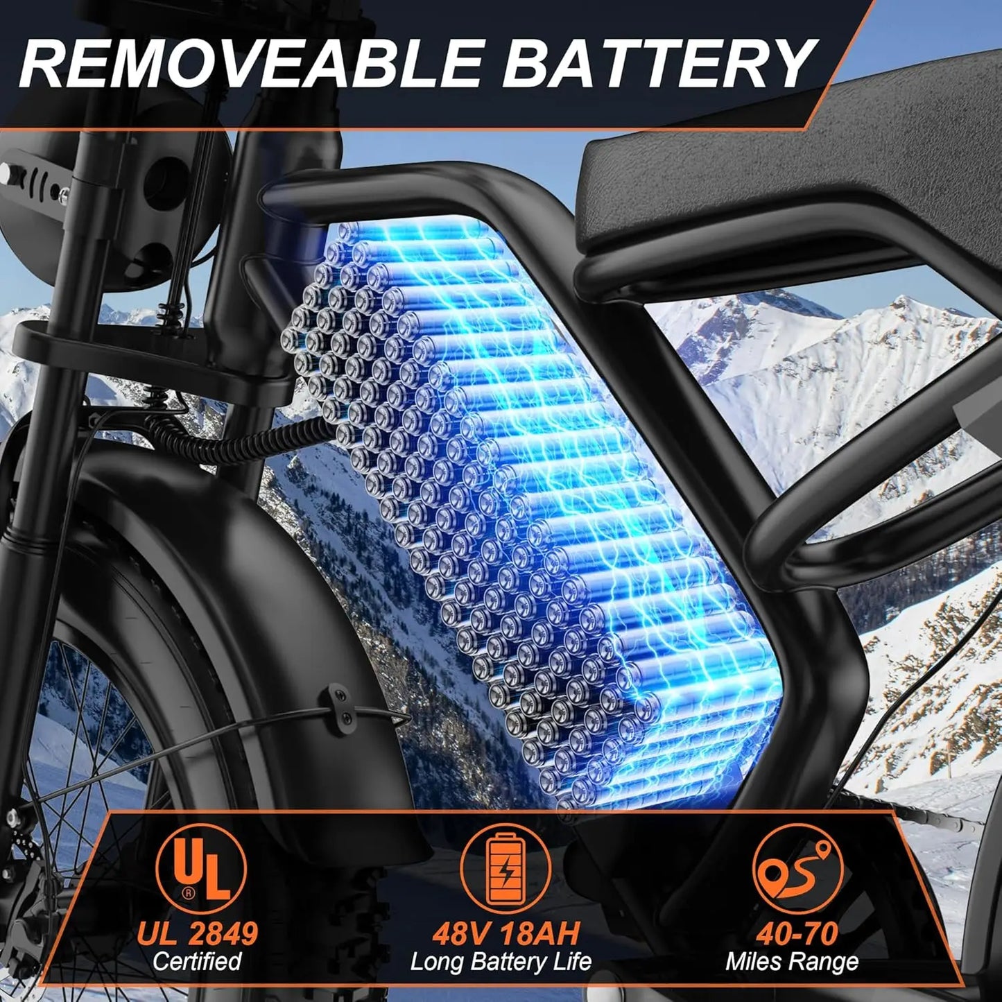 AOVOWHEEL AW2PRO Electric Bike 1500W Fat Tire MTB Dual Disc Brakes 31MPH Top Speed 70 Mile Range For Adventurous Riders