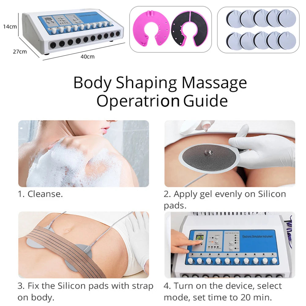 Electric Muscle Stimulator EMS Machine For Weight Loss And Cellulite Reduction By Yuet Win For Home Fitness Enthusiasts